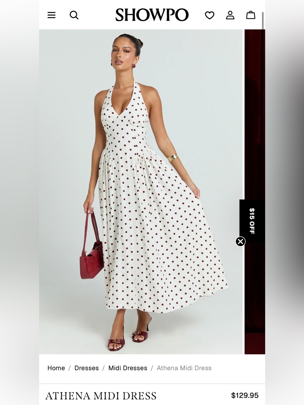 Showpo Athena polka dot dress